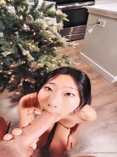 亚裔母狗【AeriesSteele】亚裔媚外模特女和大屌白皮男友，口交骑乘位啪啪